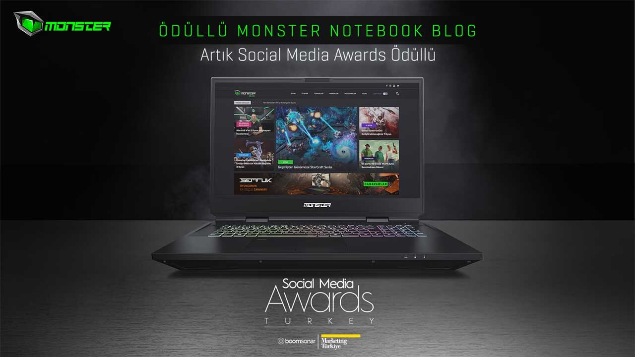 Social Media Awards Turkey’den Monster Notebook’a Ödül 