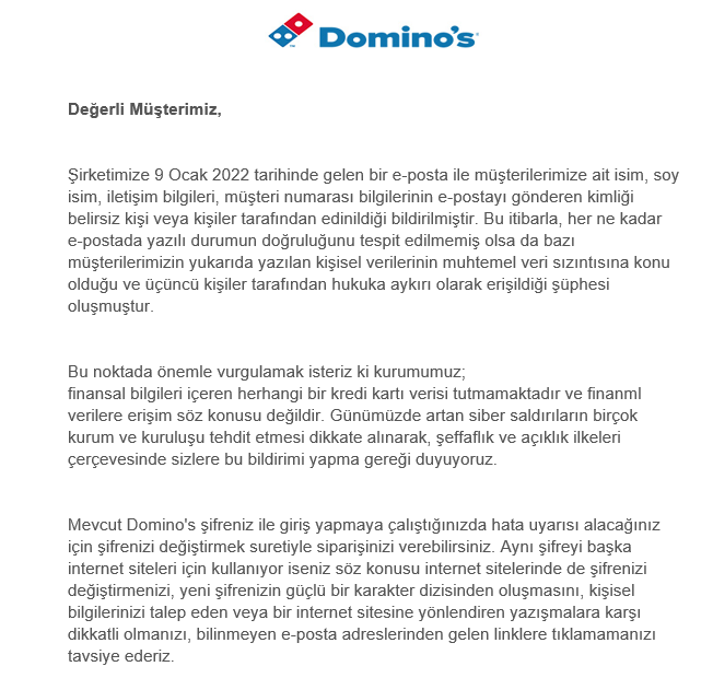 Domino's Pizza Hacklendi İddiası! 