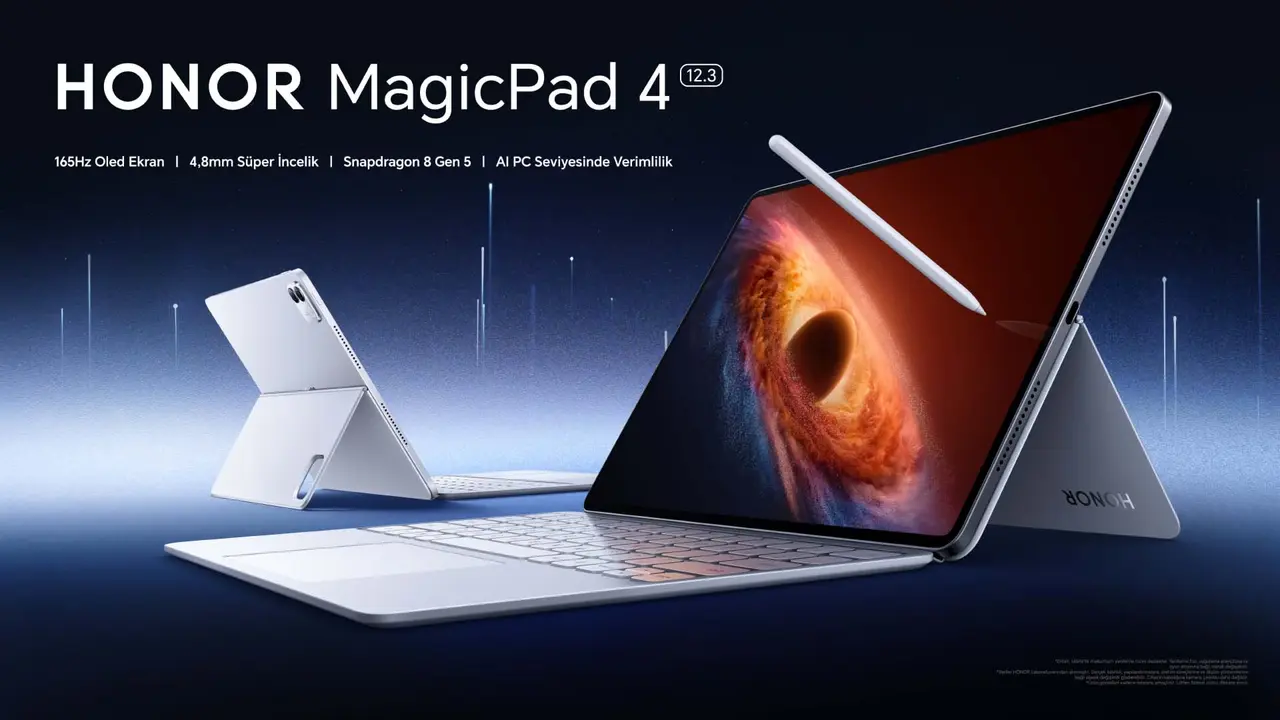 Honor MagicPad 4 Türkiye’de Satışa Sunuldu: Snapdragon 8 Gen 5 ve 165 Hz Ekran Özellikleri 14 Honor MagicPad 4 Türkiye’de Satışa Sunuldu: Snapdragon 8 Gen 5 ve 165 Hz Ekran Özellikleri
