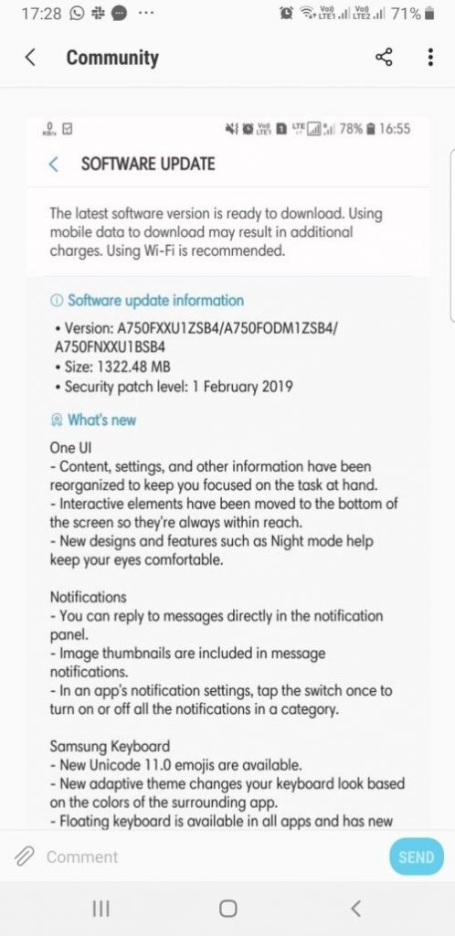 Samsung Galaxy A7 (2018) İçin Android 9.0 Pie Beta Güncellemesi Dağıtılmaya Başladı 