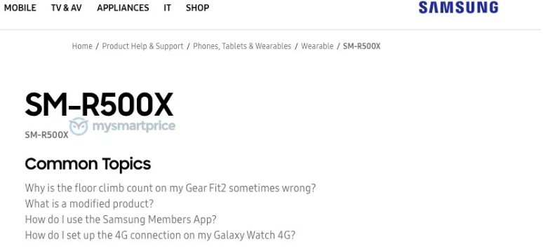 Galaxy Watch Active, Samsung'un Destek Sayfasında Yayında! Samsung Galaxy Watch Active Özellikleri 