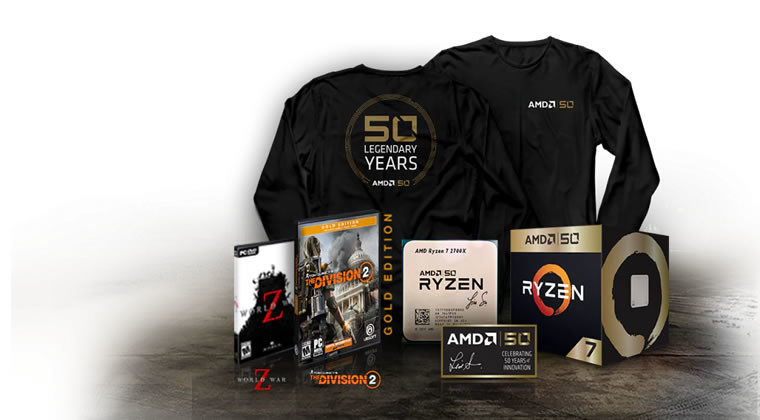 AMD 50. Yılını Hediyelerle Kutluyor!  