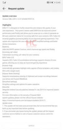 Huawei P20 ve P20 Pro, EMUI 9.1 Güncellemesini Almaya Başladı 