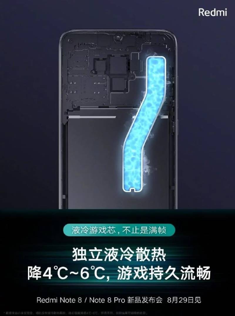 Redmi Note 8 Pro Sıvı Soğutma Özelliği ile Geliyor 