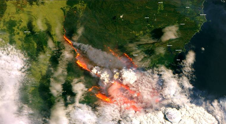 Avustralya Yangınları Uzaydan Görüldü 