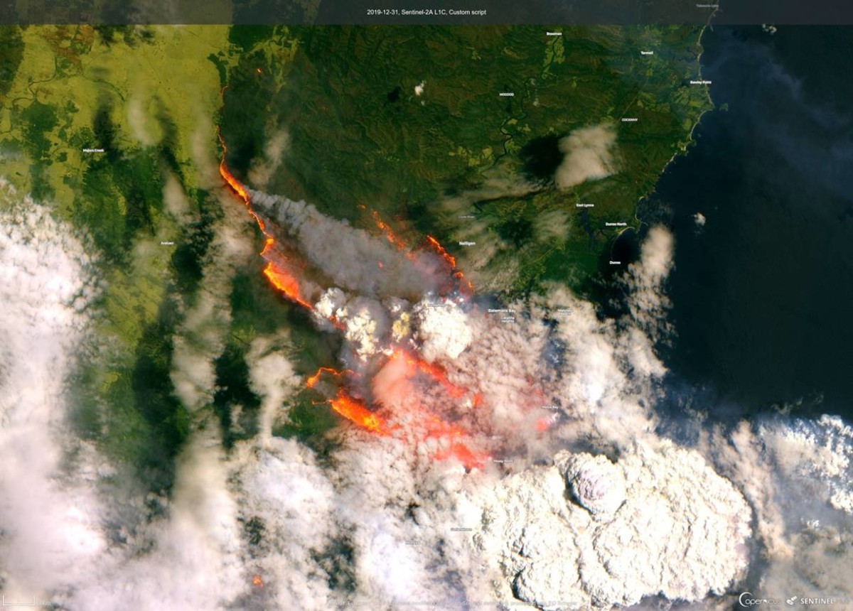 Avustralya Yangınları Uzaydan Görüldü  