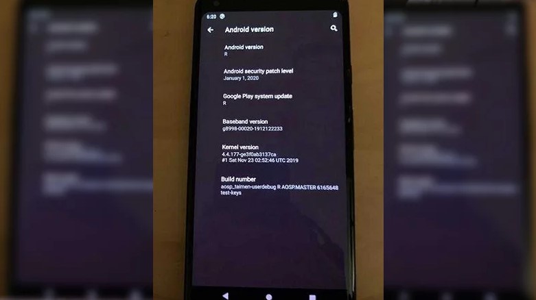 Android 11 R, Pixel 2XL'de Çalışır Halde Görüntülendi  