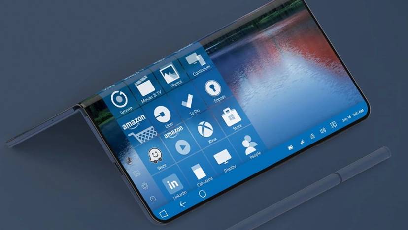 Microsoft'tan Galaxy Fold Tarzı Katlanabilir Telefon Patenti 