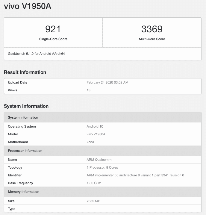 Snapdragon 865 ve 8GB RAM'li Vivo NEX 3 5G Ortaya Çıktı! 