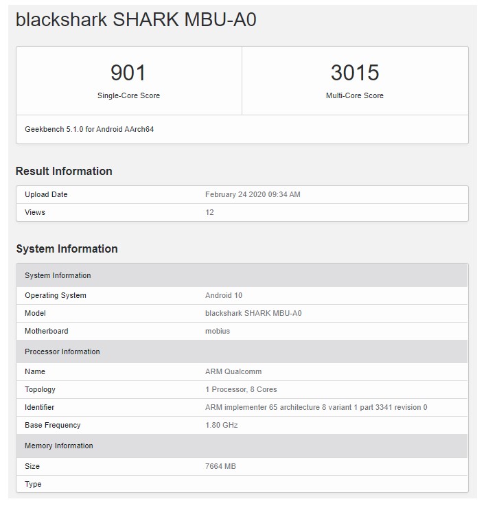 Xiaomi Black Shark 3 Pro, Geekbench'te Ortaya Çıktı!  