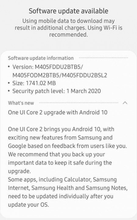 Samsung Galaxy M40, Android 10 Güncellemesi Yayınlandı  