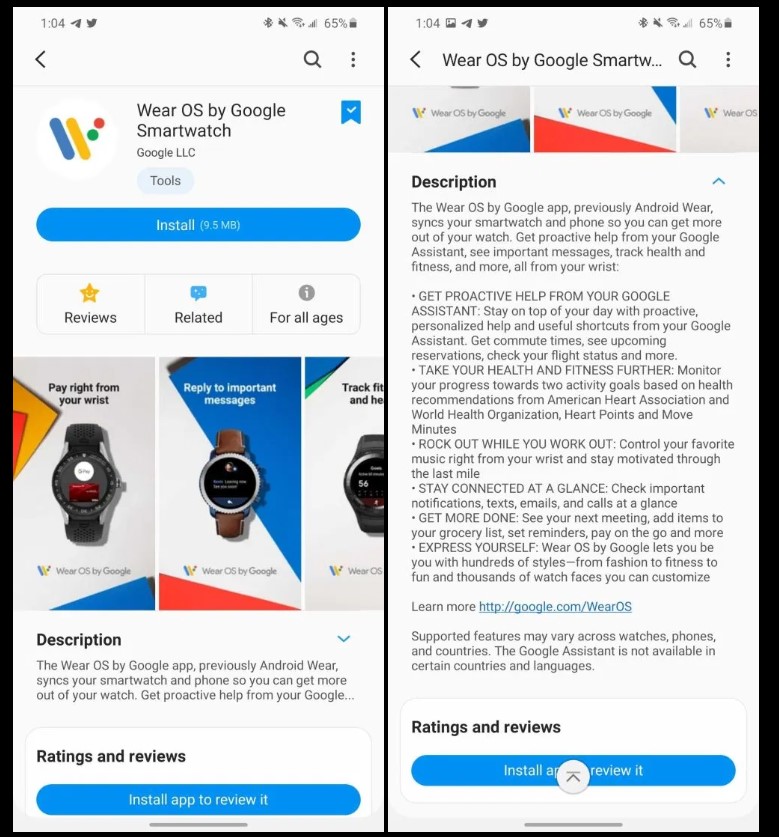 Google, Samsung Galaxy Store'a Wear OS Uygulamasını Getiriyor 