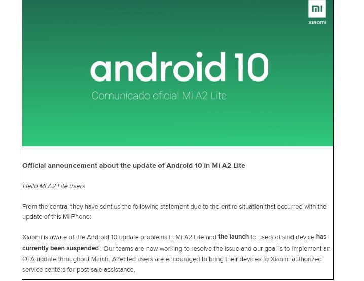 Xiaomi A2 Lite Yeni Bir Android 10 Güncellemesi Alacak!  