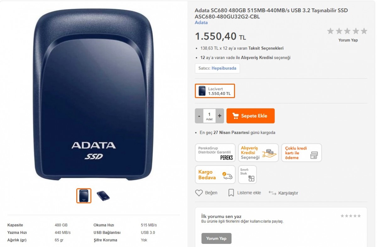 Boyundan Büyük İşlere Kalkışan Taşınabilir SSD Modeli: ADATA SC680 SSD İnceleme  