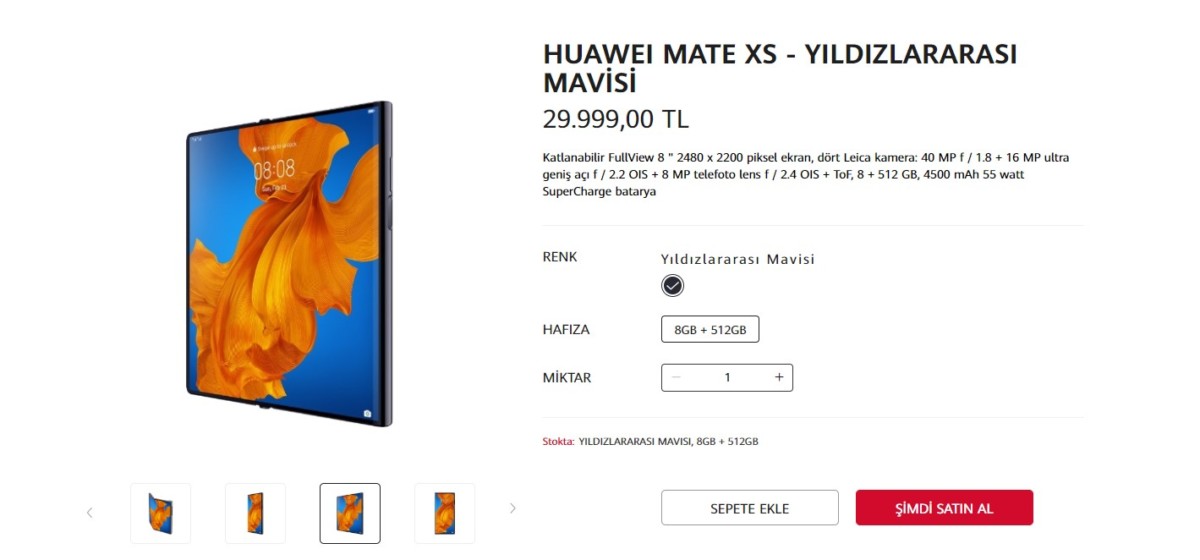 Yeni Katlanabilir Telefon Huawei Mate Xs, Türkiye Fiyatı Dudak Uçuklatıyor!  