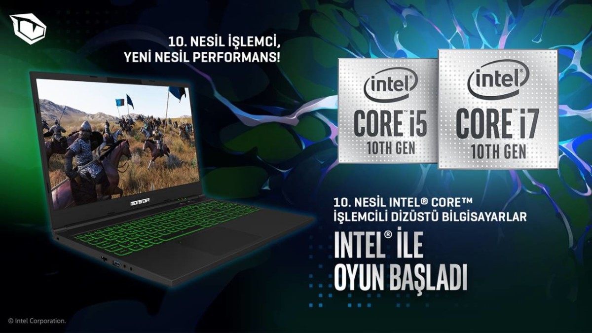 Intel 10. Nesil İşlemcili Monster Notebook’lar Satışta! 