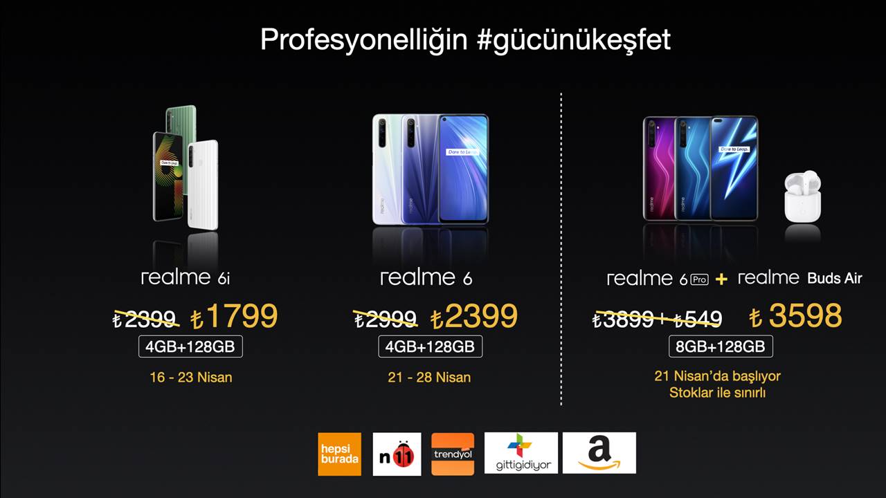 Realme 6, 6i ve 6 Pro Türkiye Fiyatı Belli Oldu! 