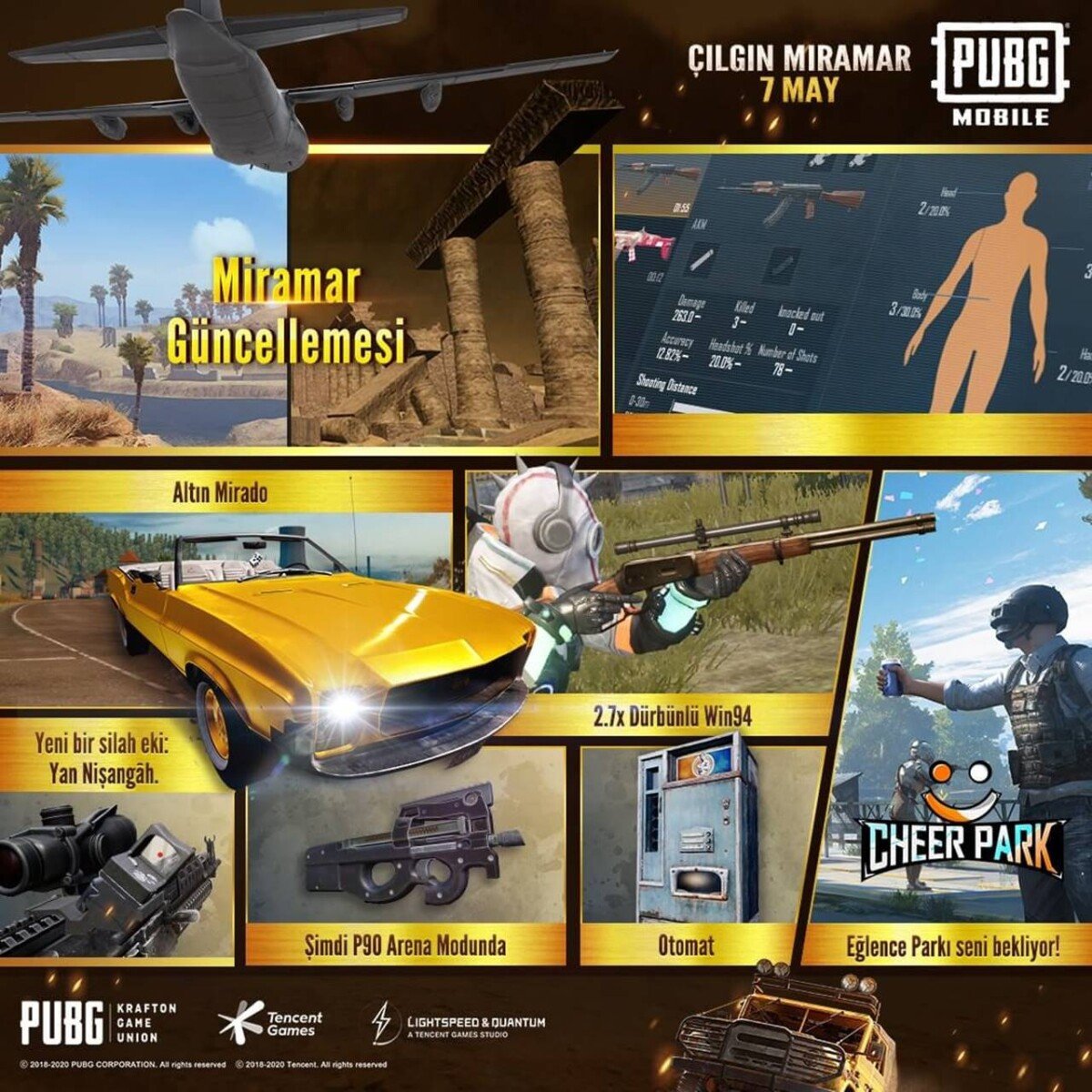 PUBG Mobile 0.18.0 Güncelleme Notları (Yeni Silah P90 ve Çılgın Miramar!) 
