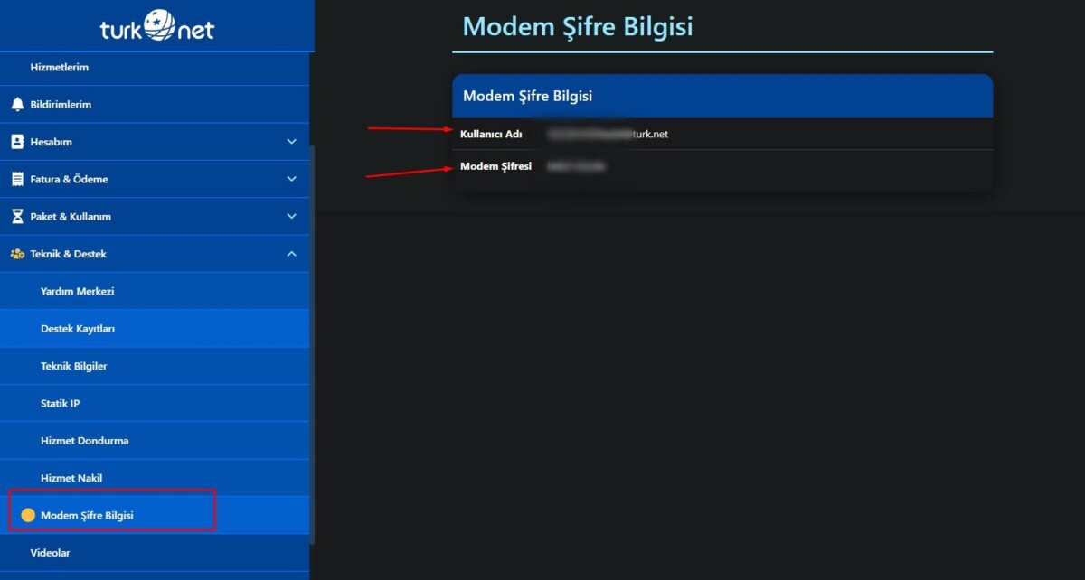 TurkNet Modem Kullanıcı Adı ve Şifre Bulma  