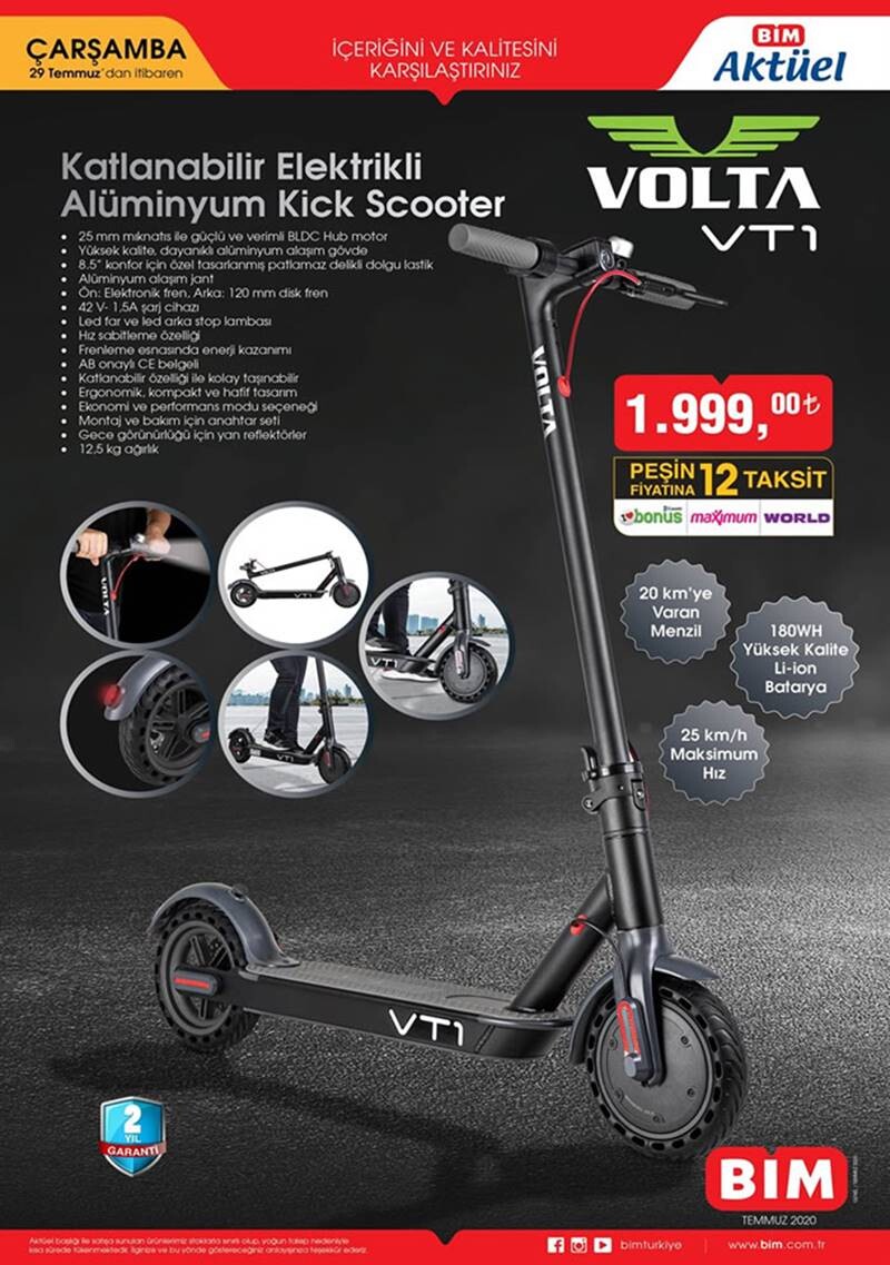 BİM Normalden Daha Uygun Fiyata Elektrikli Scooter Satacak! 