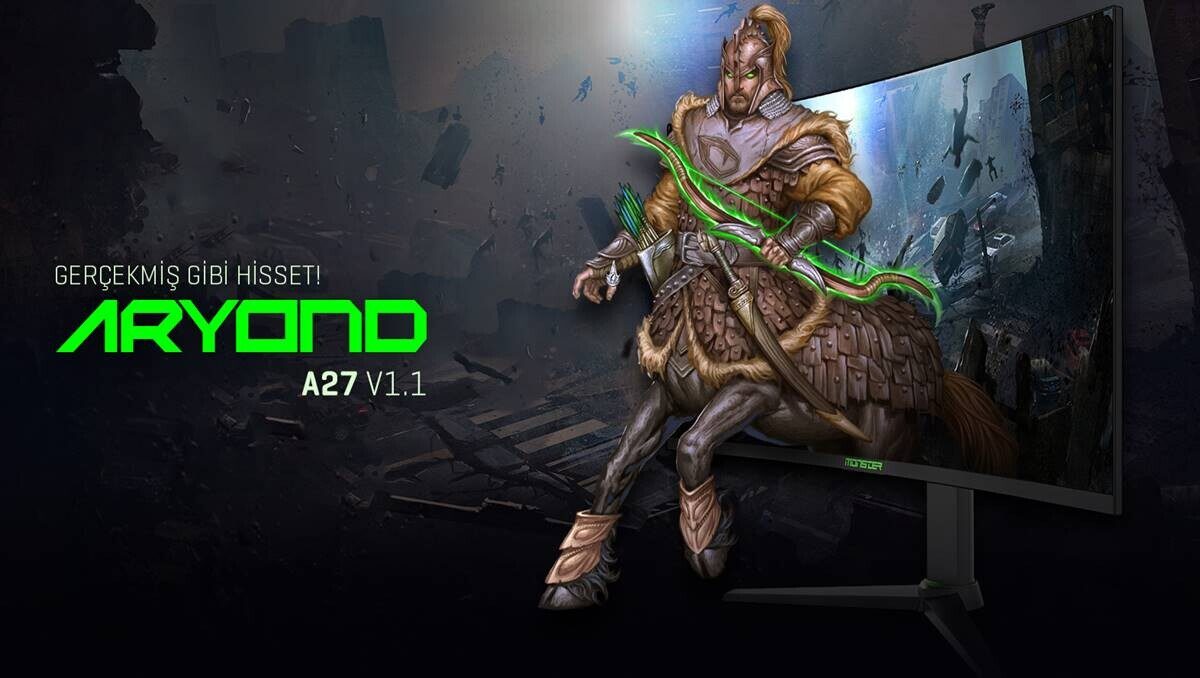 Monster Notebook, Kavisli Ekranlı Yeni Oyun Monitörünü Tanıttı: Aryond  