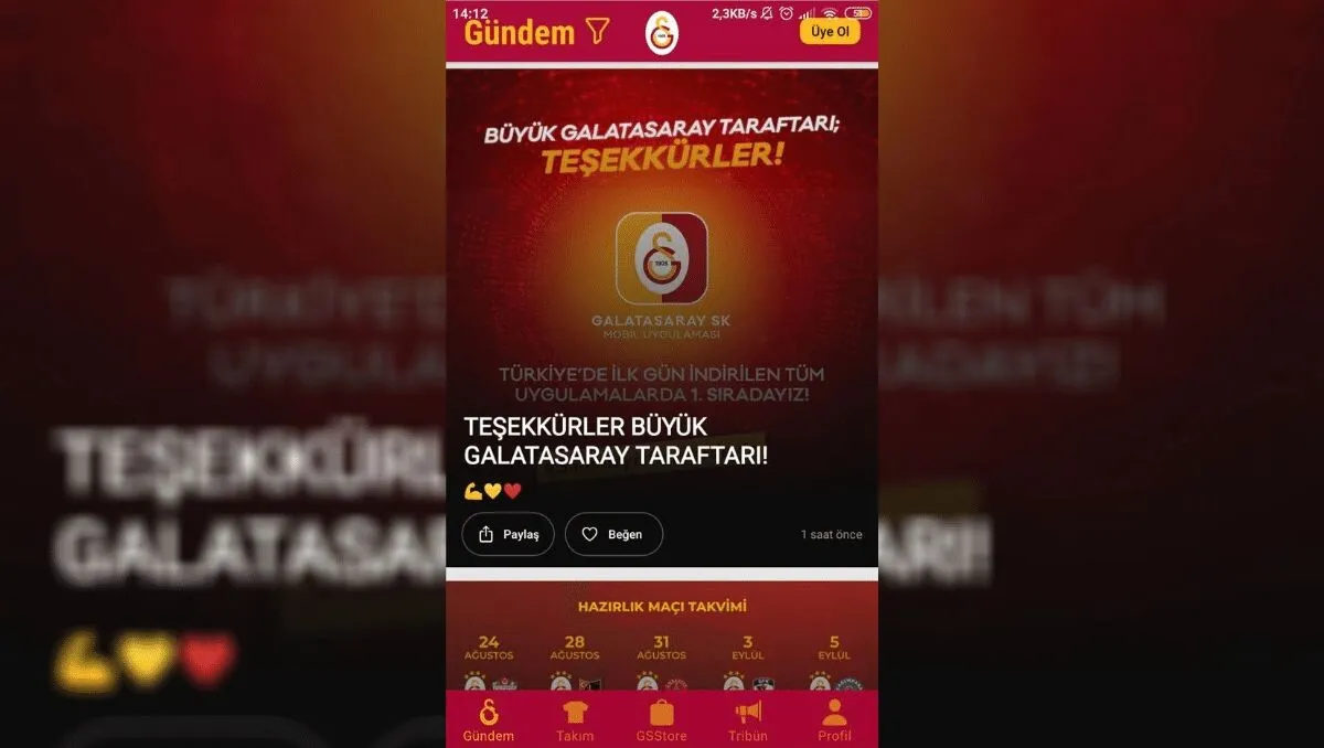 Galatasaray Mobil Uygulaması Türkiye'de Yayınlandı! 
