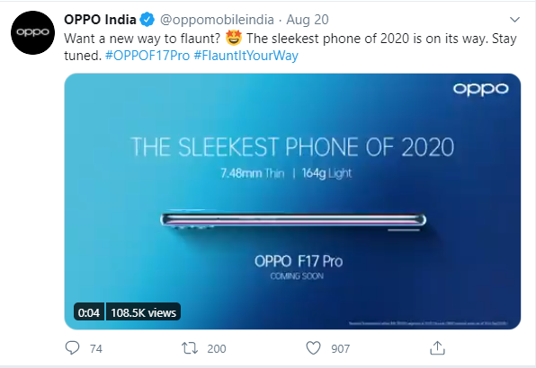 Ultra İnce Telefon Oppo F17 PRO 