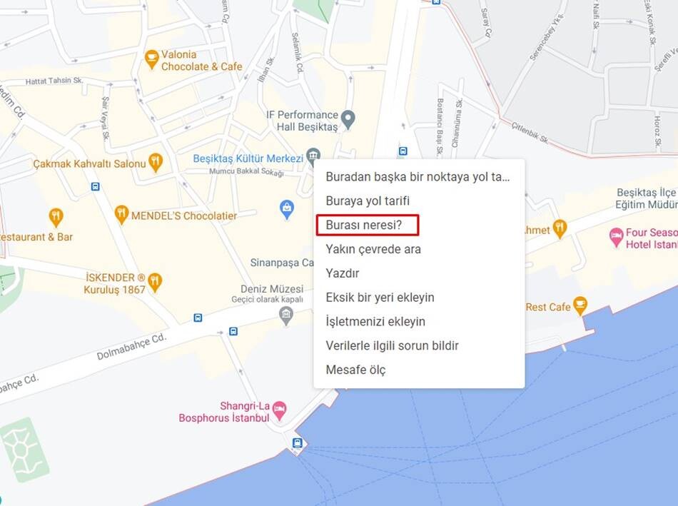 Google Haritalar Kullanarak Enlem ve Boylam Koordinatlarını Bulma  