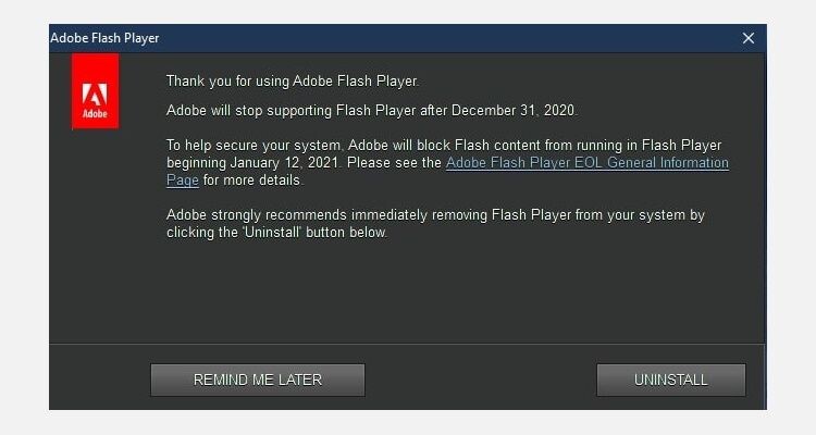 Bir Devrin Sonu: Adobe Flash Player Desteği Yolun Sonuna Geldi 