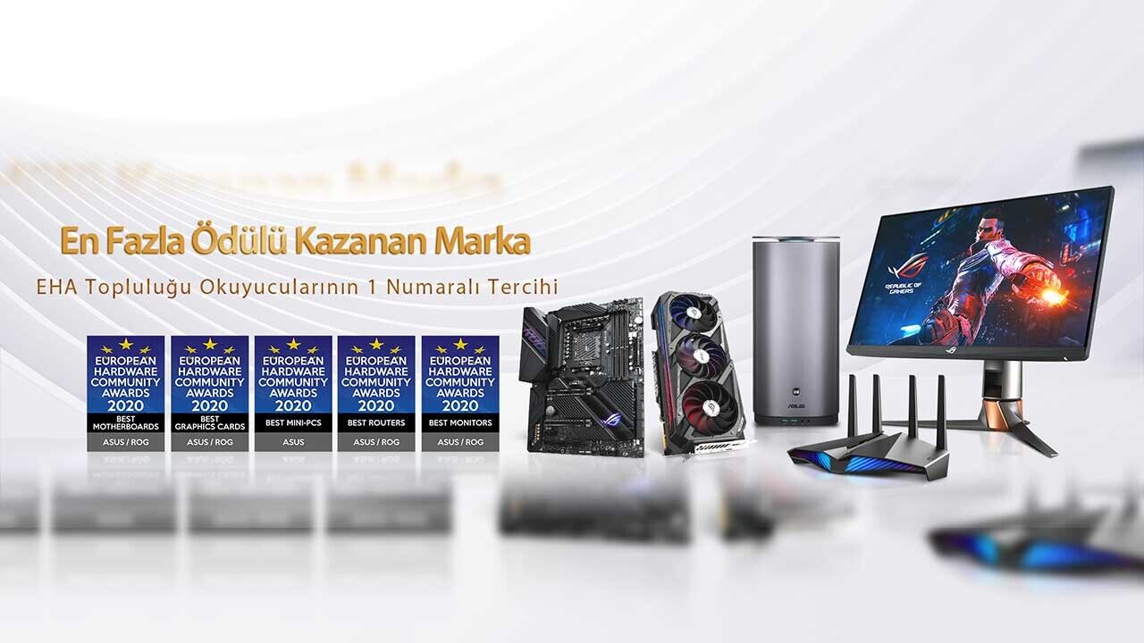 ASUS, Avrupa Donanım Birliği Topluluk Ödüllerini Silip Süpürdü  