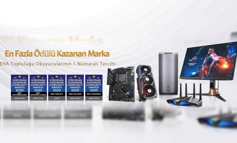 ASUS, Avrupa Donanım Birliği Topluluk Ödüllerini Silip Süpürdü 