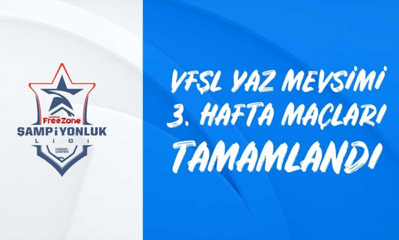 VFŞL’de 3. Hafta Maçları Geride Kaldı 
