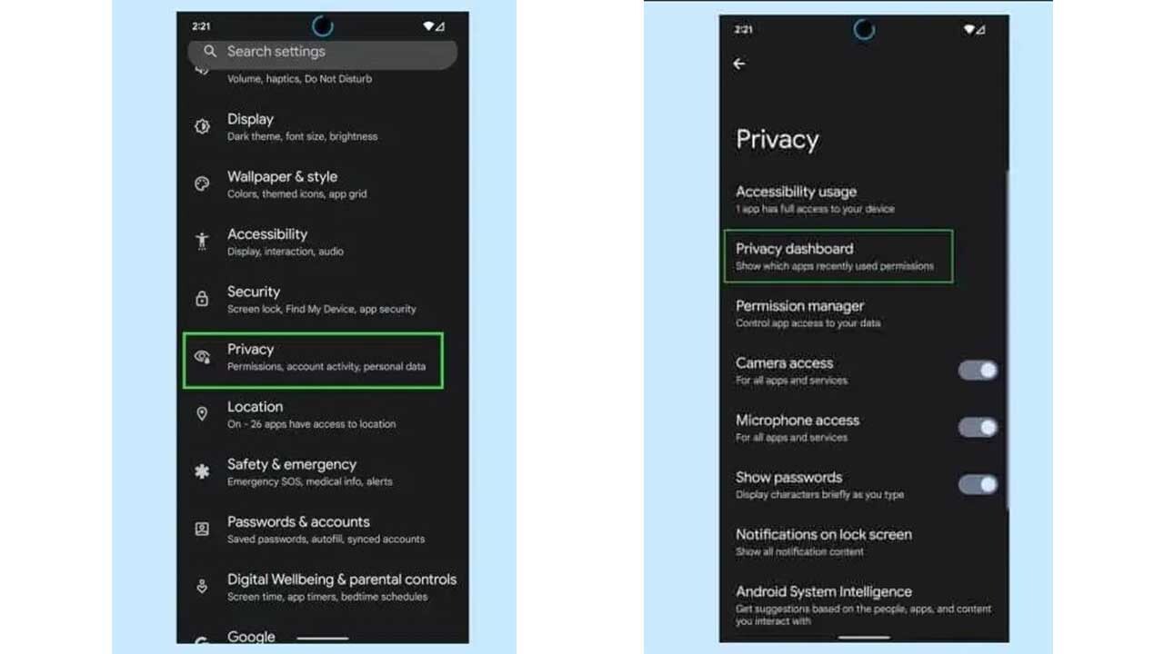 Android 12 Gizlilik Kontrol Paneli Nasıl Açılır ve Kullanılır?  