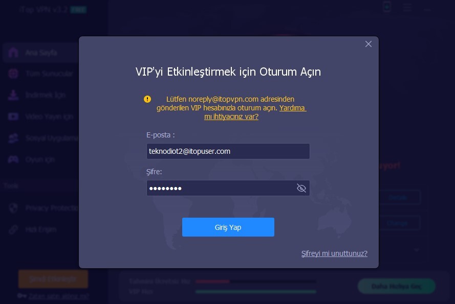 Hızlı ve Güvenilir VPN İsteyenlerin Tercihi: iTop VPN (VIP Lisansı Hediye)  