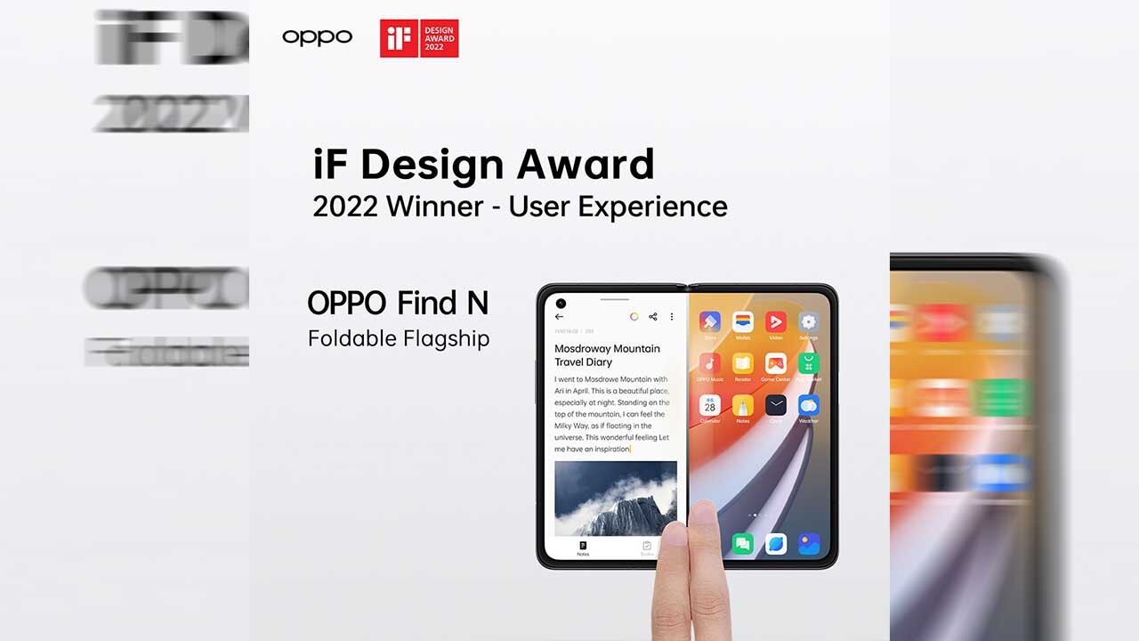 OPPO Find N, iF Tasarım Ödülleri'nde İki Ödülün Sahibi Oldu 
