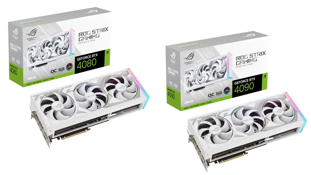 ASUS ROG Strix GeForce RTX 4090 ve 4080 White Edition Tanıtıldı!  