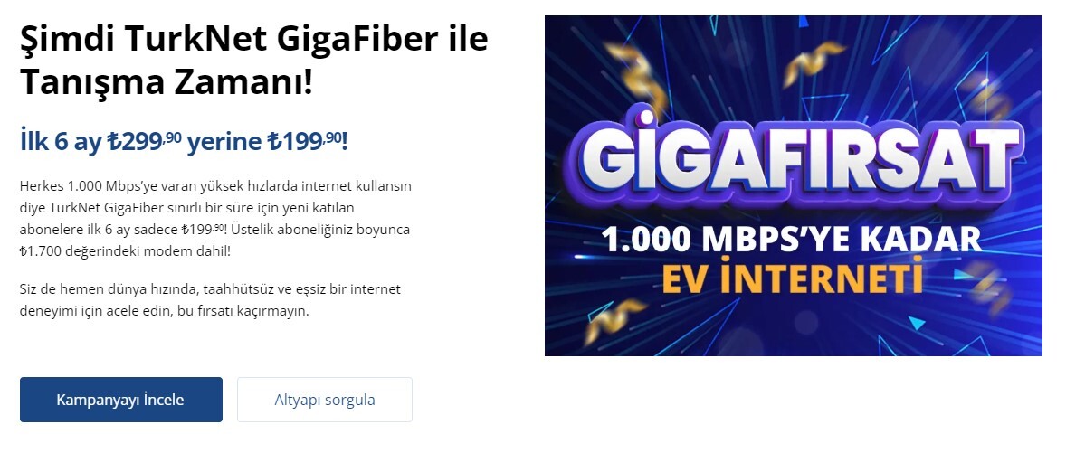 TurkNet İnternet Fiyatı Zamlandı: İşte Yeni Abonelik Fiyatı  