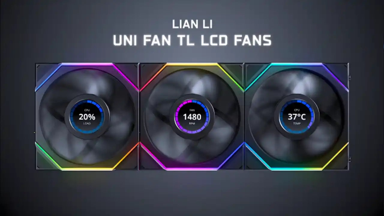 Lian Li'nin Yeni UNI Fanları, Entegre 1,6 inç LCD Ekranla Geliyor 