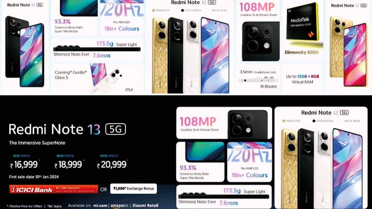 Redmi Note 13 5G Tanıtıldı! İşte Fiyat ve Özellikleri 