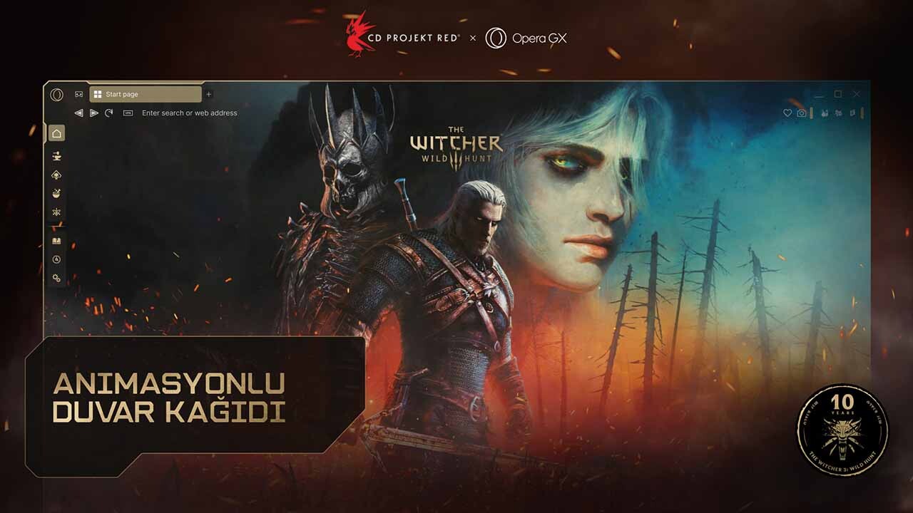 Opera GX’ten The Witcher 3’ün 10. Yılına Özel Tarayıcı Sürprizi! 