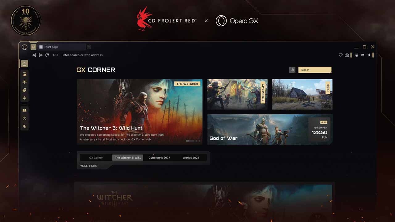 Opera GX’ten The Witcher 3’ün 10. Yılına Özel Tarayıcı Sürprizi! 