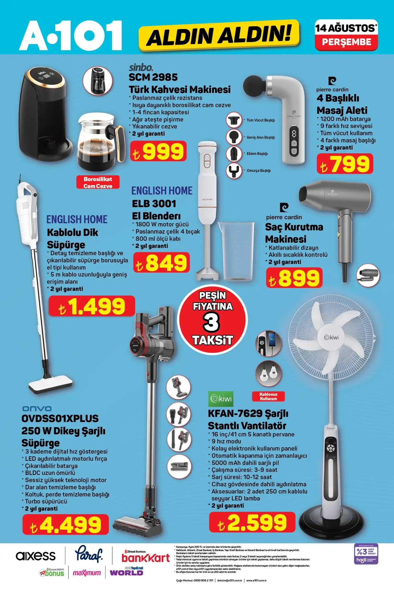 A101 14 Ağustos 2025 Aktüel Ürünler Kataloğu 