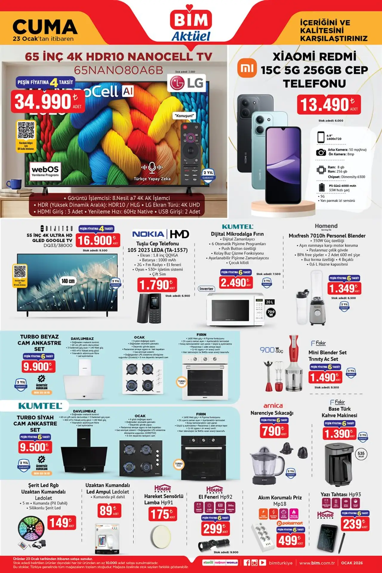 BİM 23 Ocak 2026 Aktüel Ürünler Kataloğu  