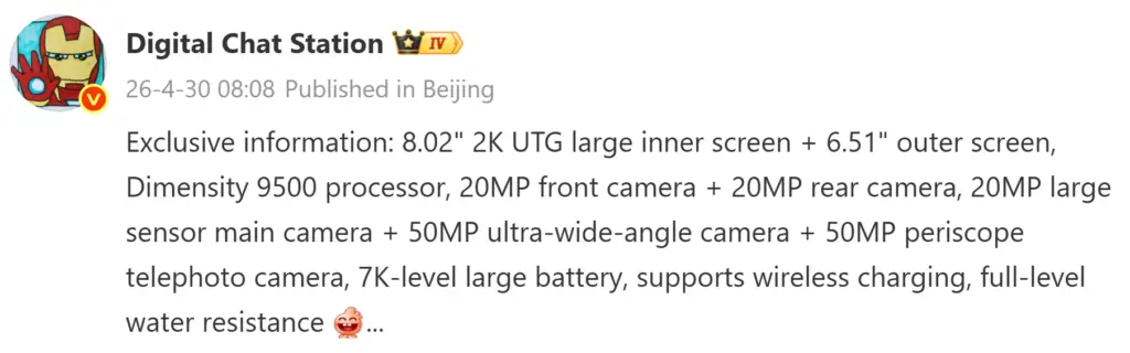 Vivo X Fold 6: 200MP Kamera ve Büyük Bataryasıyla Dikkat Çekiyor Vivo X Fold 6: 200MP Kamera ve Büyük Bataryasıyla Dikkat Çekiyor