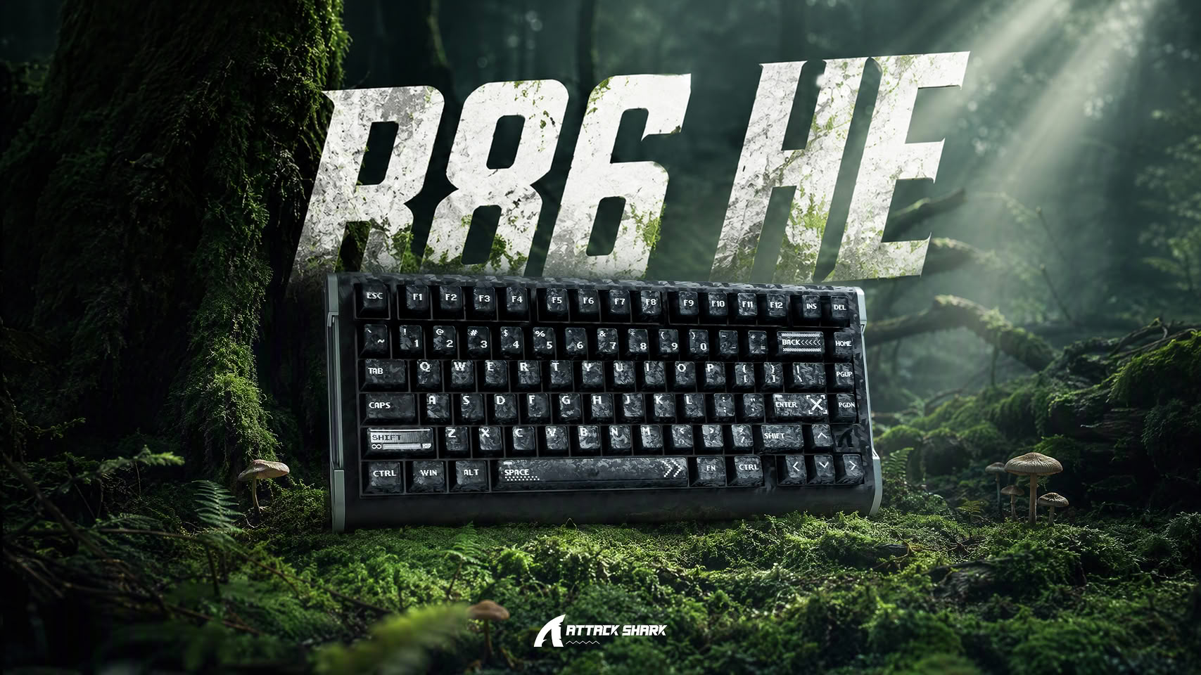 Attack Shark R86 HE: Yeni Karbon Fiber Manyetik Anahtar Oyun Klavyesi Tanıtıldı 1 Attack Shark R86 HE: Yeni Karbon Fiber Manyetik Anahtar Oyun Klavyesi Tanıtıldı